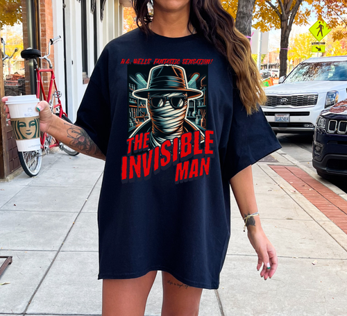 Invisible Man Shirt, Classic Monsters Movie Style Tee, Vintage Horror Apparel - Picture 2 of 21