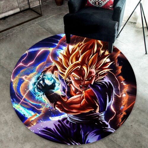 Dragon Ball Z Goku Round Carpets Floor Rugs Bedroom Decor Doormat Non-slip Mats - Picture 42 of 45
