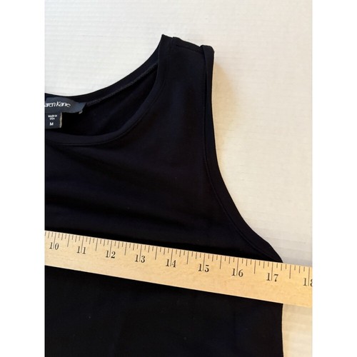 Camiseta sin mangas Karen Kane negra talla mediana cápsula esencial mínima - Imagen 10 de 12