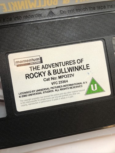 THE ADVENTURES OF ROCKY AND & BULLWINKLE - VHS VIDEO - CHILDRENS CERTIFICATE U - Picture 12 of 12