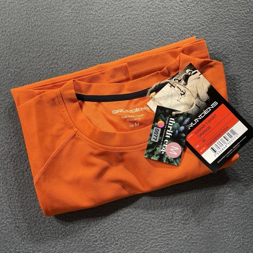 Grundens Functional T Shirt Mens M Orange Axmar Bamboo Performance Fishing NWT - Picture 15 of 16