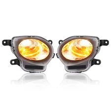 Pair Clear Lens Turn Signal Light Lamp Assembly For Fiat 500 2012-2017 W/Bulbs