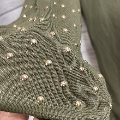 Wallflower Green Studded 3/4 Sleeve Shirt Hi-lo Shirt Super Cute! Trendy!! - Picture 4 of 6
