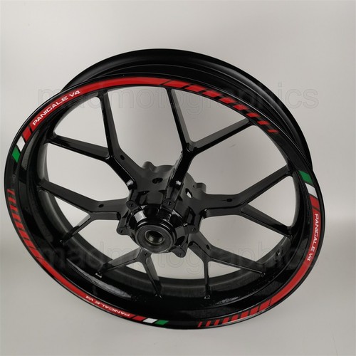 Adesivi Cerchi Decalcomania Ruota Riflettente Panigale 1299 899 V4 Strisce - Foto 7 di 8
