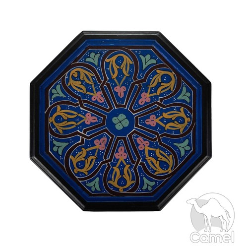 Hand-Painted Table New Blue Hexagonal, Hand painted - Picture 2 of 4