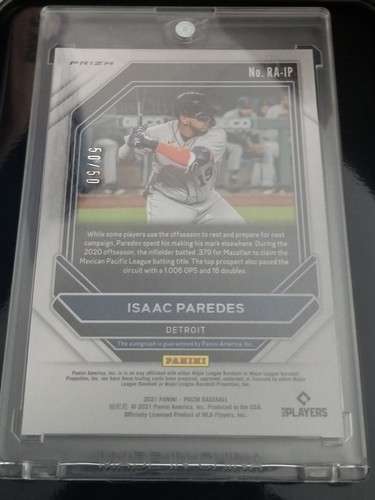 Isaac Peredes 2021 Rookie Auto Teal Wave Prizm # 50/50 Houston Astros ⚾️ - Picture 2 of 2