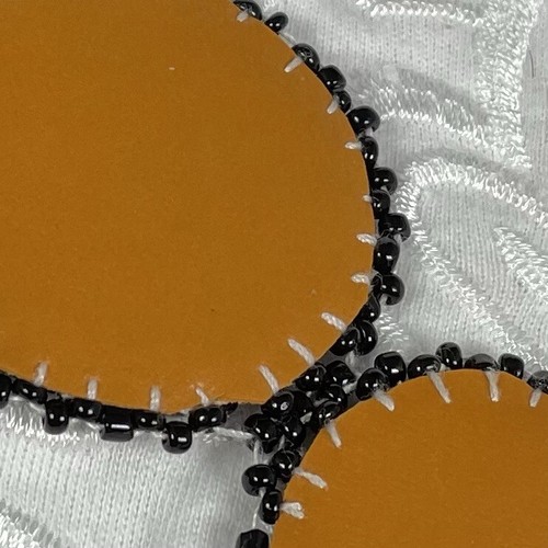 VTG NECKLACE TRIPLE STACKED MEDICINE SHIELDS HANDCRAFTED NAVAJO BEADWORK LEATHER - Picture 7 of 7