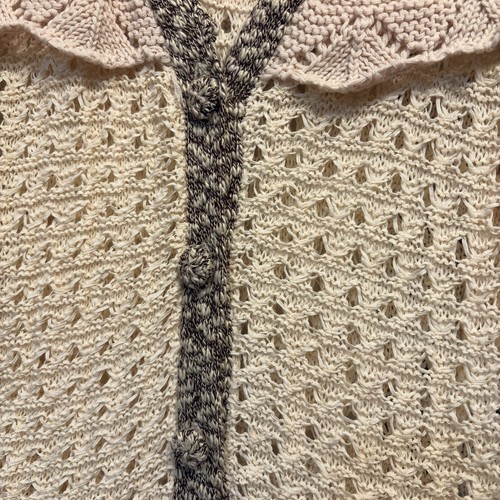 BKE Women's Sweater Open Knit  Ivory Long Sleeves Sz XL Cottage Core - Picture 9 of 17