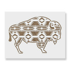 Aztec Buffalo Stencil - Reusable Mylar Stencils for Painting