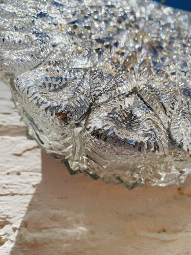 10.5 x 4.5" Antique Art Nouveau Glass Flush Mount Wall Sconce Porch Light - Picture 9 of 14