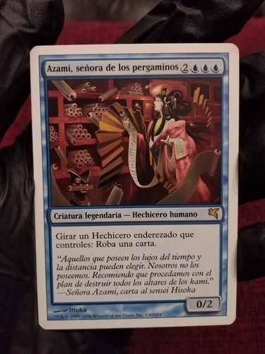 MTG AZAMI, LADY OF SCROLLS GD VERY RARE SPANISH Salvat- Hachette 2006 WOTC - Picture 1 of 9