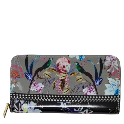 Ladies Vibrant Tote Bag PeaCock Purse Women Patent Floral Shoulder Handbag J2118 - Picture 34 of 44