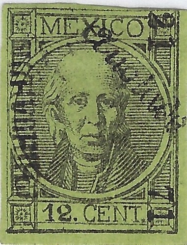 MEX 1868 12c #13 CHIHUAHUA-ANOTADO 21-71 NF CV$75 (H13)* - Bild 1 von 2