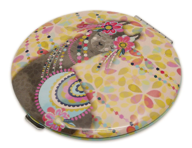 Llama Love Mirror Compact - Tan - Bild 1 von 1