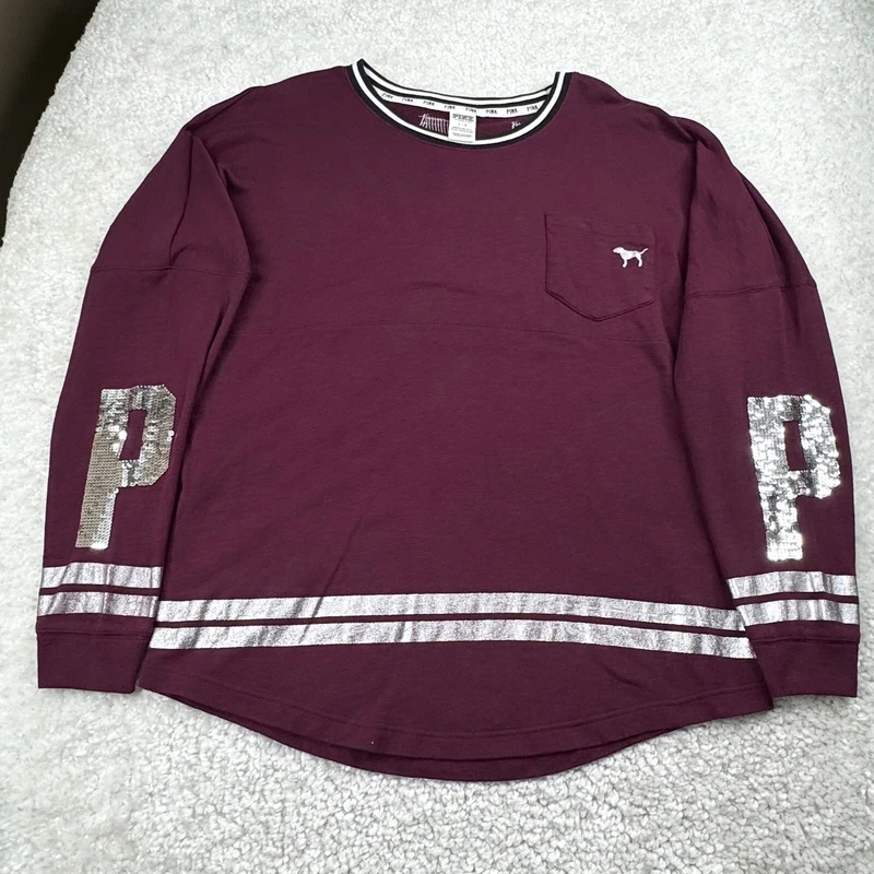 victoria-secret-vs sequin french terry sweatshirt