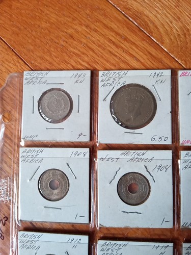 Vintage British West Africa Coin Lot OF 20 COINS 1908- 1947 - Picture 2 of 9