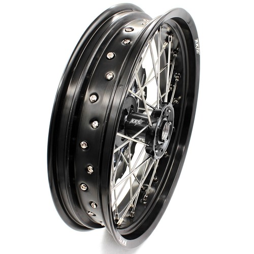 Llantas KKE 17"" Supermoto para Suzuki DRZ400S 2025 DRZ400/DRZ400E bujes negros - Imagen 13 de 15
