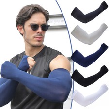 Ice Silk Cooling Arm Sleeves UV Sun Protect Covers For Men Women Outside Sport