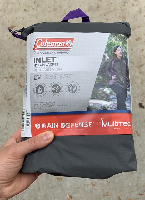 Coleman inlet nylon jacket rain defense Clearance