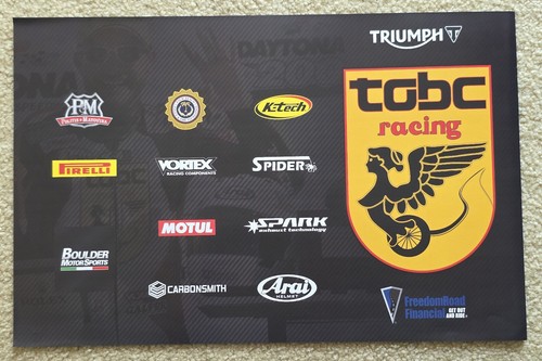 2025 Danny Eslick TOBC Racing Triumph Daytona 200 MotoAmerica Poster - Bild 2 von 2