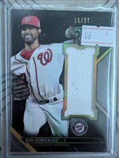 2016 Topps Triple Threads  Unity Single Jumbo Relics Silver Gio Gonzalez/27
