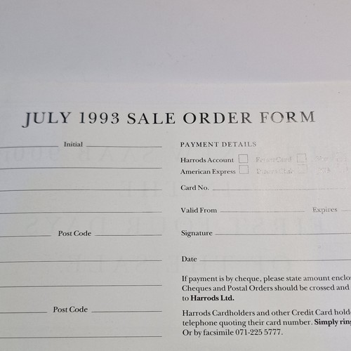 Harrods Verkaufsprospekt Katalog 1993 7. Juli - hat das Bestellformular noch beigefügt - Bild 23 von 24