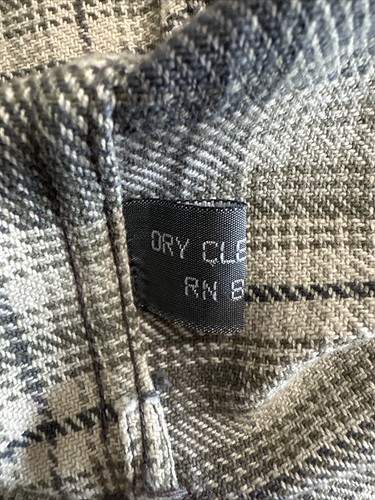 VTG 90s Mossimo Mens XL Tan Grey Flannel Button Long Sleeve Shirt No. 1551068 - Picture 7 of 24