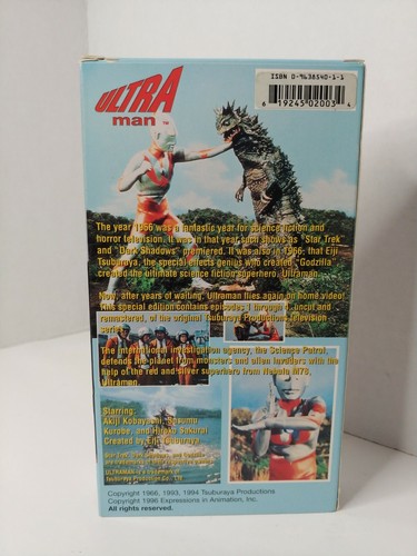 Ultraman VOL 1 Episodes 1-4 EIA Inc. VHS Haruo Nakajima Tape Kaiju Monsters - Foto 3 di 5