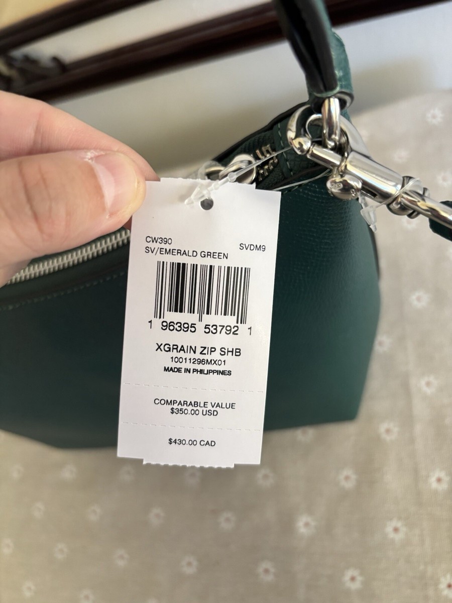 Coach Zip Top Shoulder Bag Emerald Green | eBay Coach Zip Top Shoulder Bag Emerald Green | eBay