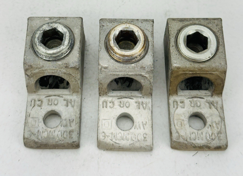 (LOT OF 3) Square D Mechanical Aluminum Lug A-300 300MCM-6 CUAL *WARRANTY* - Picture 2 of 6