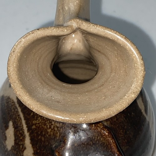 Vintage Pottery Cruet Signed Pottery Stoneware Brown Glazed Two Tone 5" - Bild 15 von 24