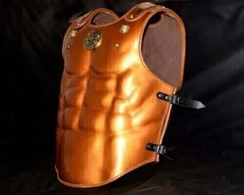 Greek Leather Muscle Cuirass Medieval Muscle Breastplate Roman Leather Armor - Picture 5 of 5