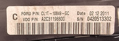 2012 FORD EXPEDITION USED INSTRUMENT CLUSTER P#CL1T-10849-EC - Foto 4 di 7