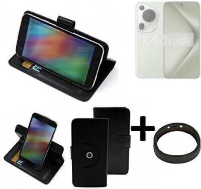 360° Schutz Hülle für Huawei Pura 70 Pro+ + Bumper Wallet Case Universal schw