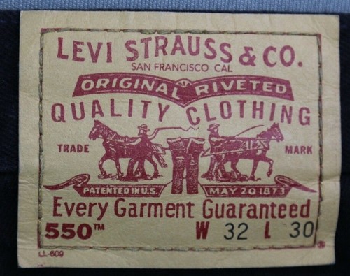 Jeans vintage da uomo 1999 Levi's 550 vestibilità rilassata neri taglia 32x30 - Foto 8 di 8