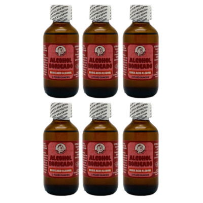Dr Sana Boric Acid 5% Alcohol Solution Antiseptic. Anti-Acne. 2 oz. Pack of 6