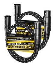 XLR Cables 3ft 2 Pack Microphone Cable XLR Male to Female Balanced Microphone...