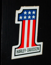 HARLEY DAVIDSON 1970s STICKER VINTAGE #1 MOTO...