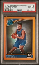 2018-19 Donruss Optic Orange Prizm #179 Jalen Brunson RC Rookie 145/199 PSA 10