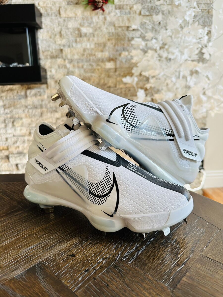 New Men Nike Force Zoom Mike Trout 7 Baseball Cleats White New Men Nike Force Zoom Mike Trout 7 Baseball Cleats White