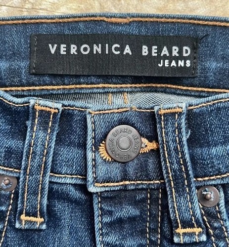 Jeans alla caviglia Veronica Barba Carolyn 10” bambino blu vintage con sfilacciatura 24 x 27 - Foto 9 di 12