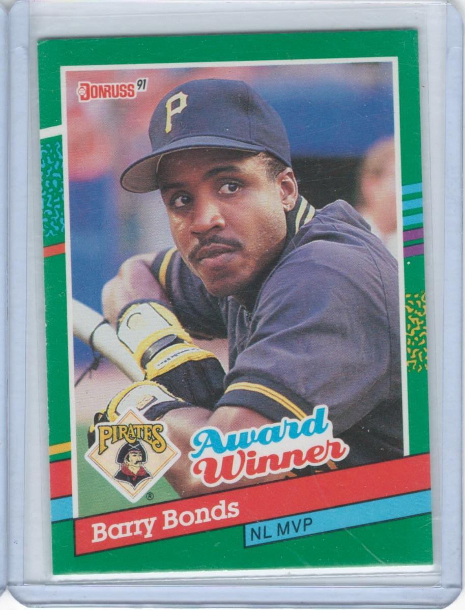 バリーボンズセット 1991 DONRUSS BASEBALL BARRY BONDS #762 NO DOT ERROR PIRATES *RARE