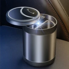 Car Ashtray Automatic Induction Opening Ashtray with Lid Smell Proof LED Light