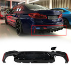 M5 Style Glossy Black Rear Diffuser For 17-23 BMW G30 5 Series W/ M Sport Bumper