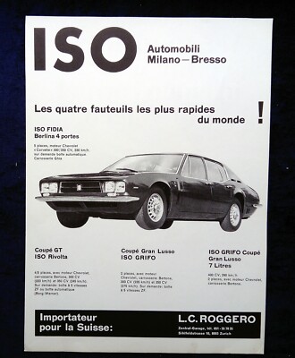 ISO Fidia, Original Advertising 1969