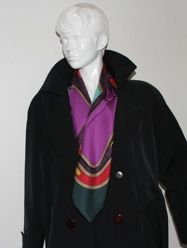 Auth Hermes Silk Scarf "Camails" 90cm Carré Dark green Multi-color Box New #0739 - Picture 6 of 12
