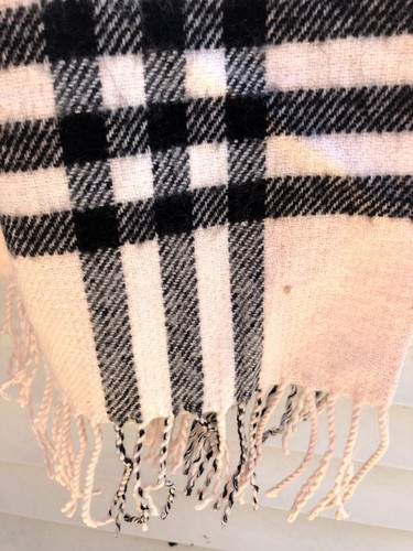 Bufanda a cuadros de búfalo para mujer con flecos bolsillos interiores 100 % acrílico talla única - Imagen 4 de 5