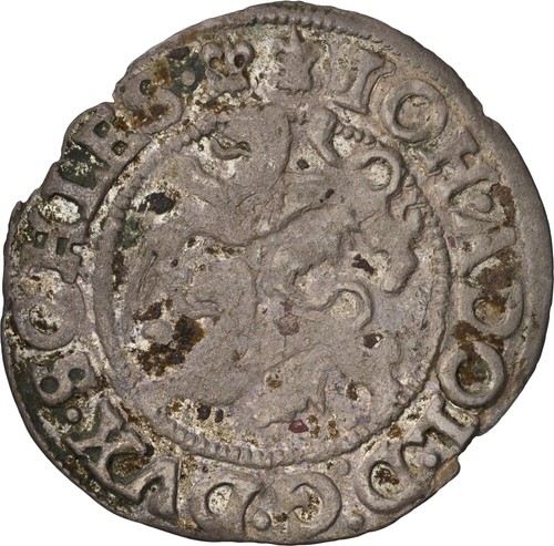 GERMANY 1/16 Taler, 1595 Schleswig-Holstein-Gottorp Johann Adolf Ex. L.E. Bruun - Picture 3 of 8