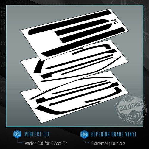 For 2020+ Telluride Window Trim Door Chrome Delete Blackout Matte Black Vinyl - Picture 3 of 5