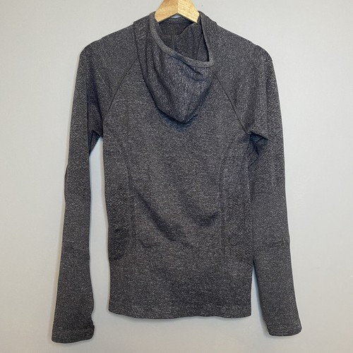 Athleta Funnel Neck Tracker Hoodie Womens Heathered Gray Sz S - Picture 9 of 13